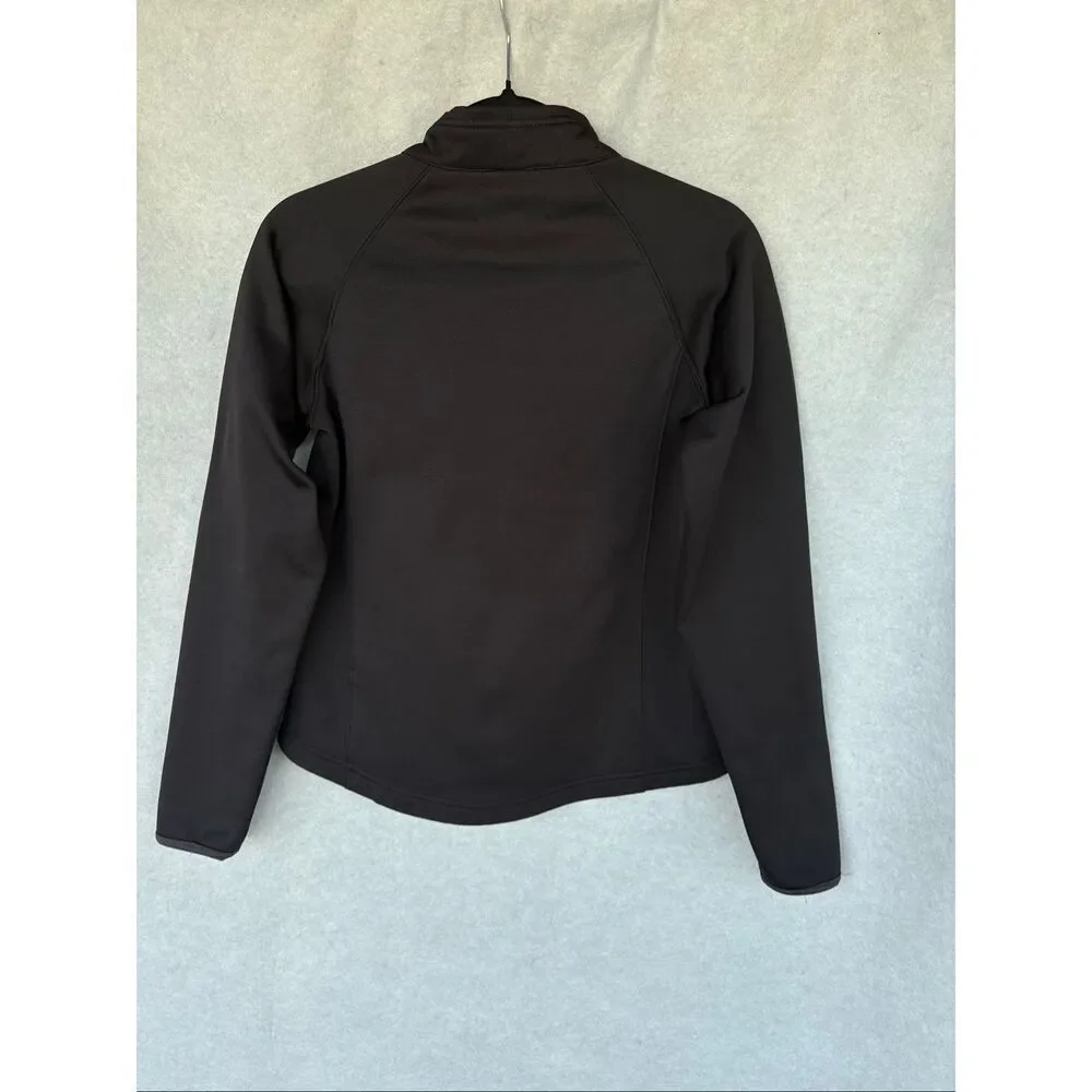 Perlis Women XS Black Softshell Jacket Full Zip Lightweight Crawfish Logo Preppy